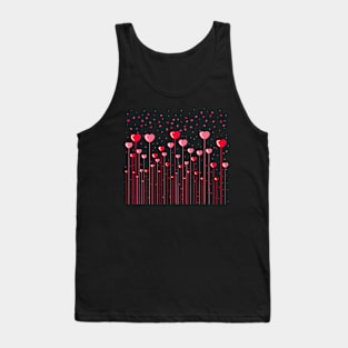 Hearts Flowers Valentines Day Cute Love Lover Tank Top